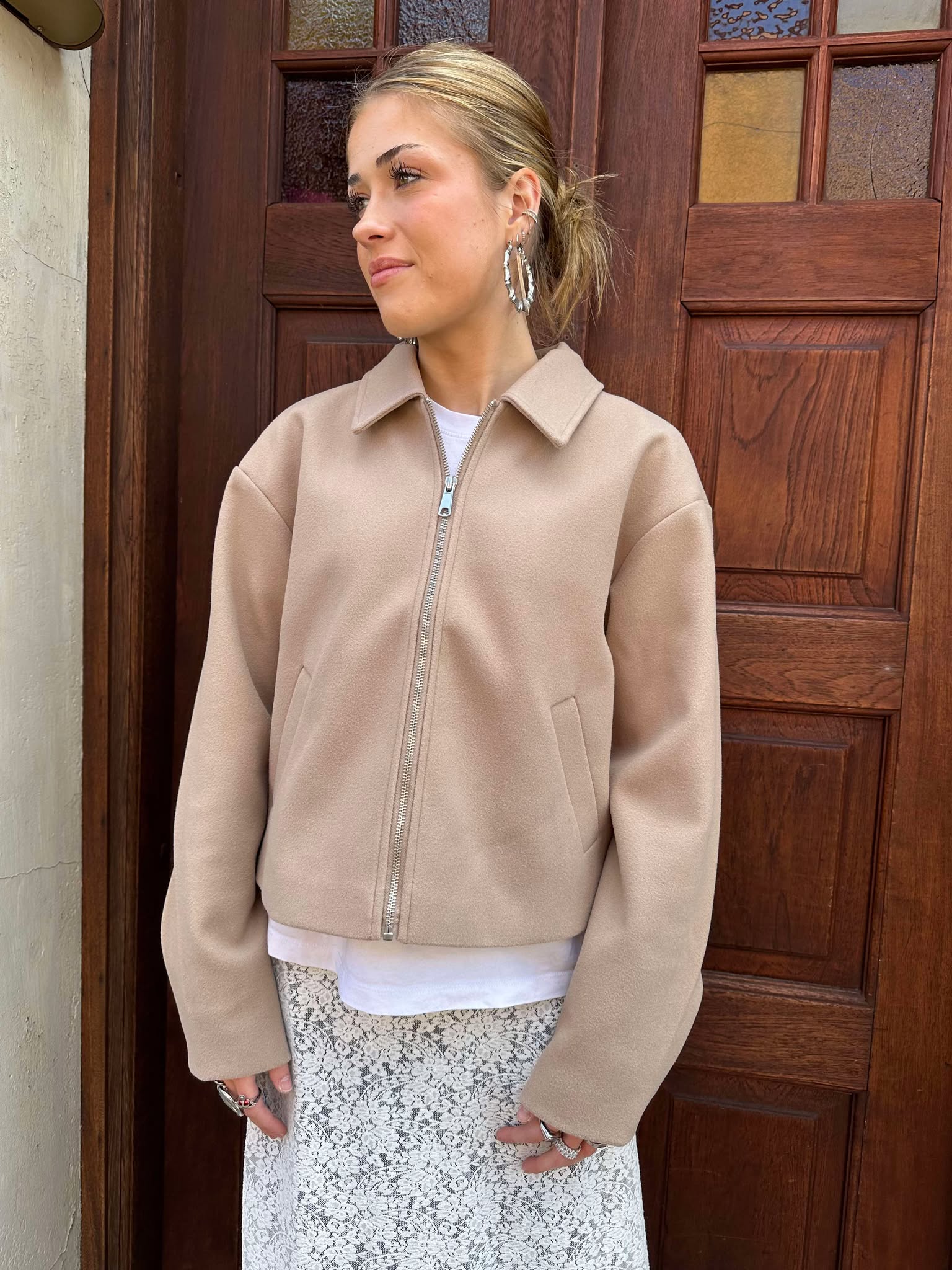 OBJPOLLY Light Jacket - Humus